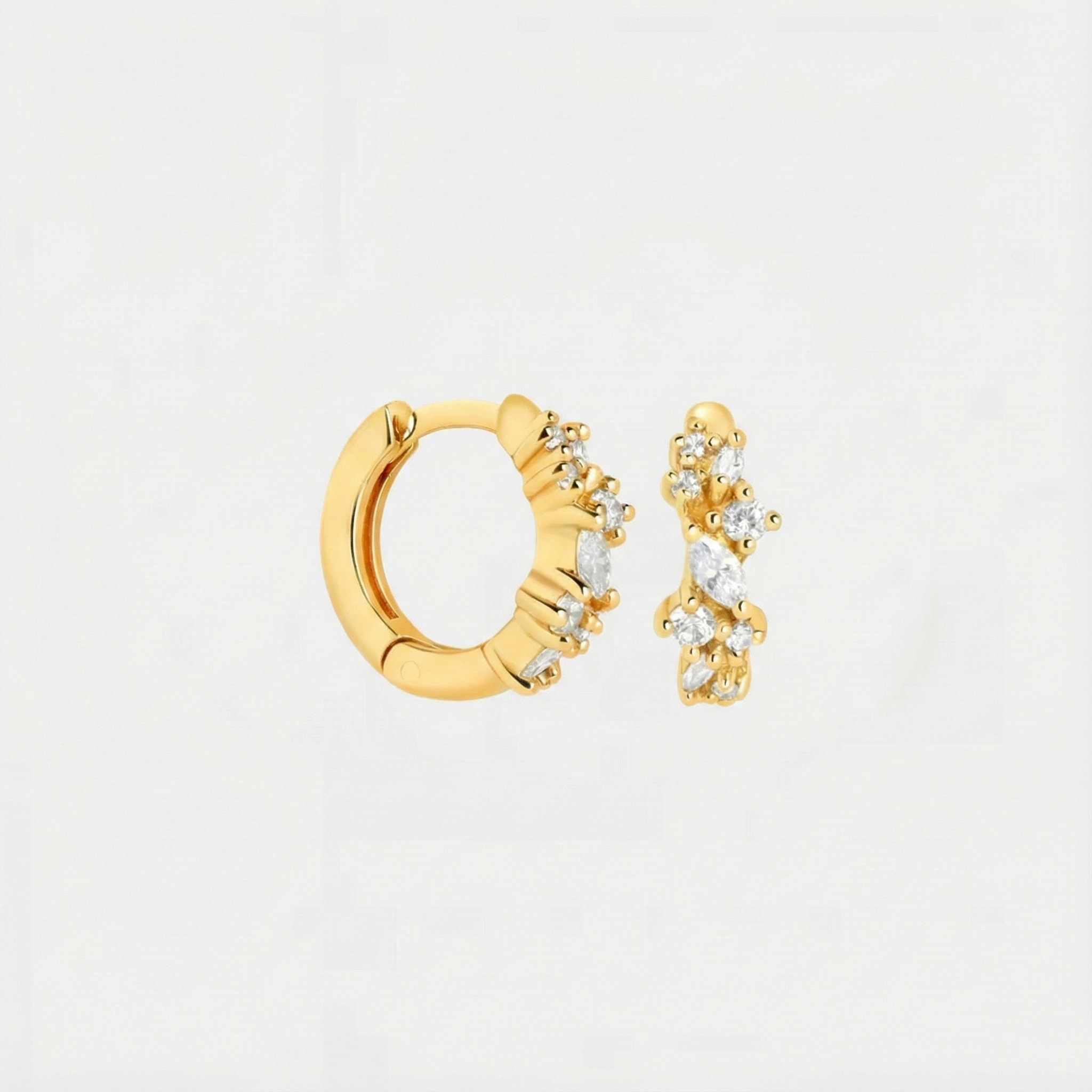 Κρυστάλλινα σκουλαρίκια κλάστερ